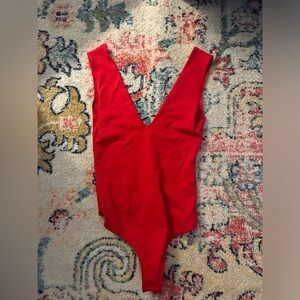Free people red body suit
